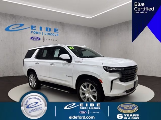 2021 Summit White Chevrolet Tahoe High Country 4X4 SUV