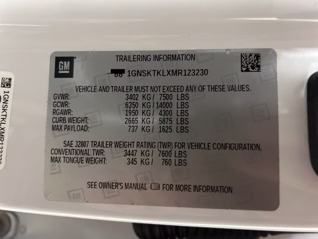 2021 Summit White Chevrolet Tahoe High Country 4X4 SUV