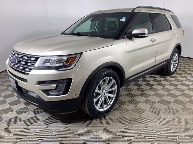 2017 White Gold Metallic Ford Explorer Limited 4X4 SUV