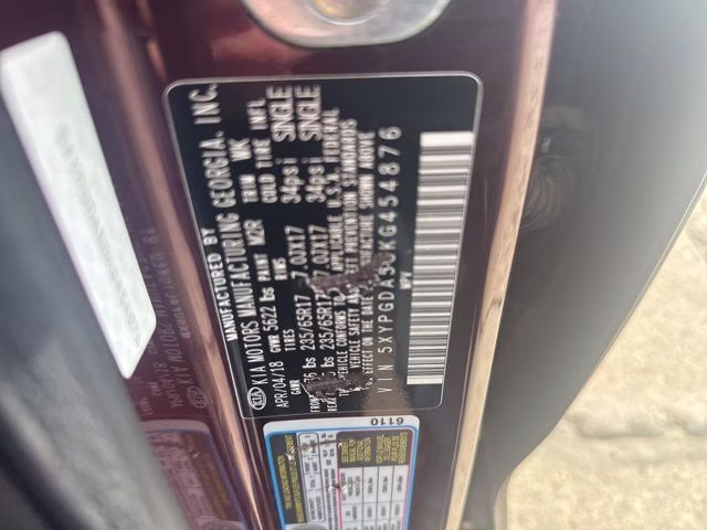 2019 Maroon Kia Sorento LX AWD SUV
