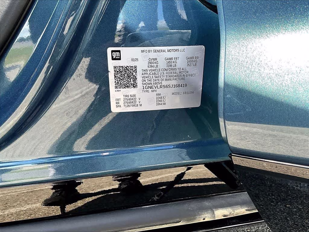 2025 Lakeshore Blue Metallic Chevrolet Traverse AWD RS AWD SUV