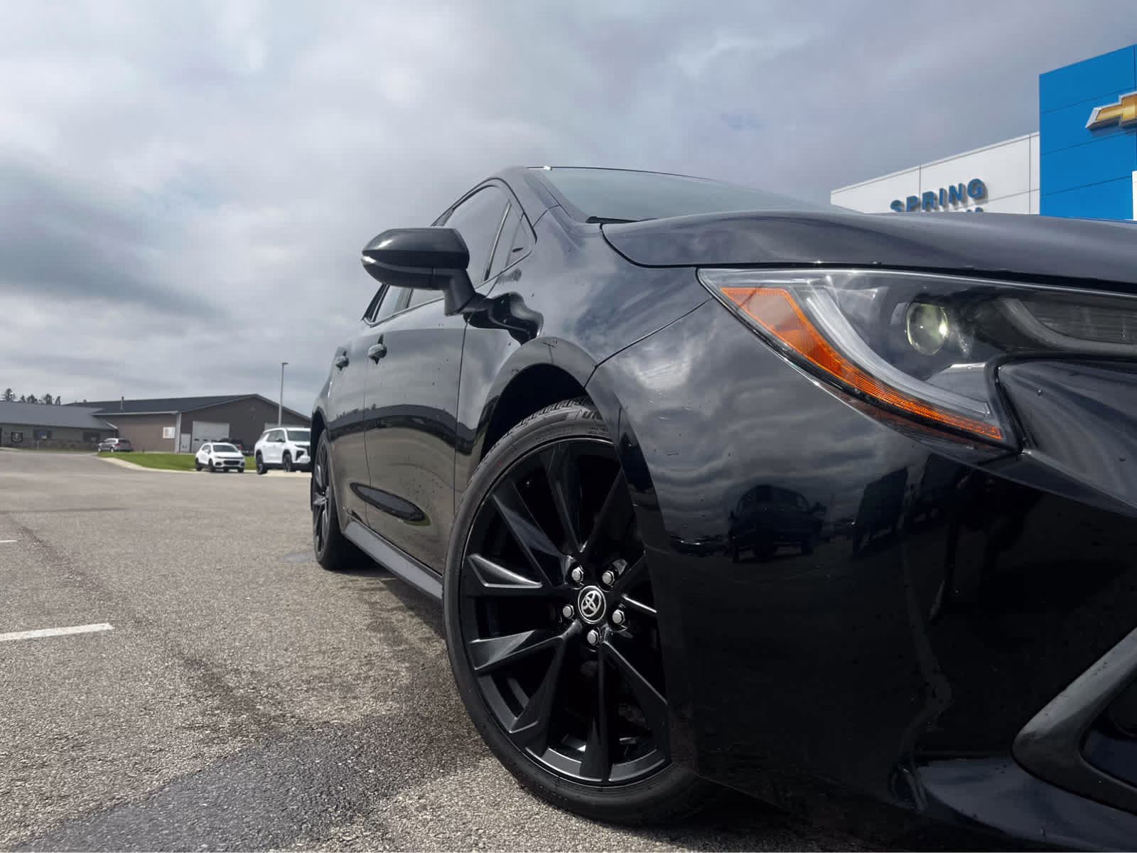 2021 Midnight Black Metallic Toyota Corolla Hatchback SE FWD Sedan