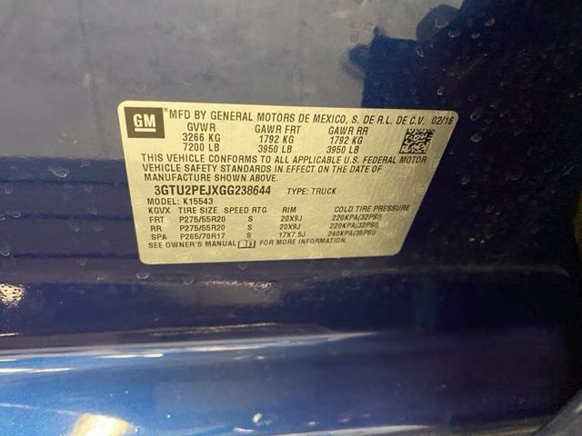 2016 Stone Blue Metallic GMC Sierra 1500 Denali 4X4 Truck