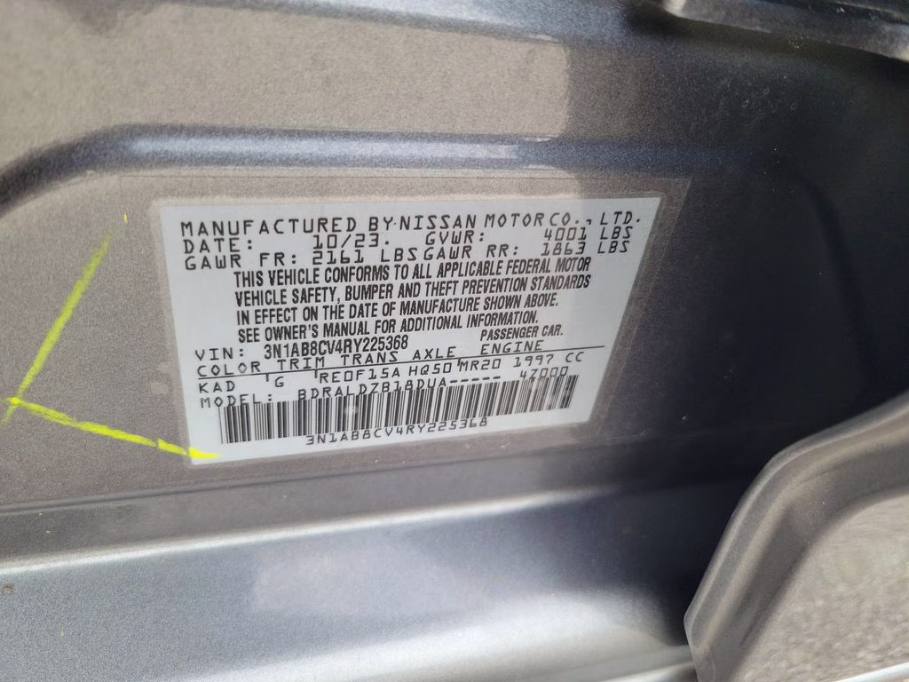 2024 Gun Metallic Nissan Sentra SV FWD Sedan