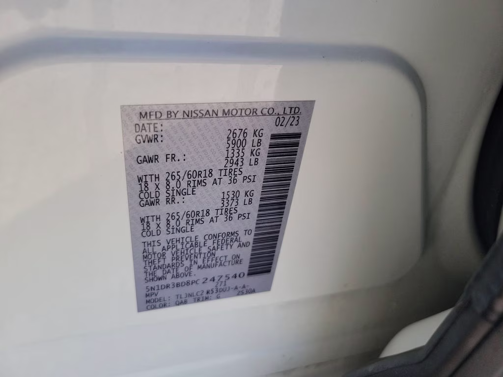 2023 Pearl White Tricoat/Super Black Nissan Pathfinder Rock Creek 4X4 SUV