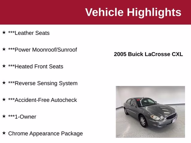 2005 Steelmist Metallic Buick LaCrosse CXL FWD Sedan