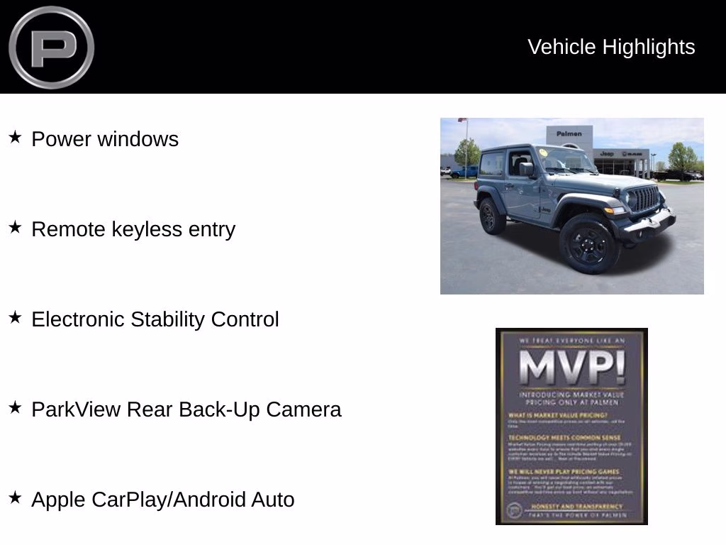 2026 Anvil Clear Coat Jeep Wrangler Sport 4X4 SUV