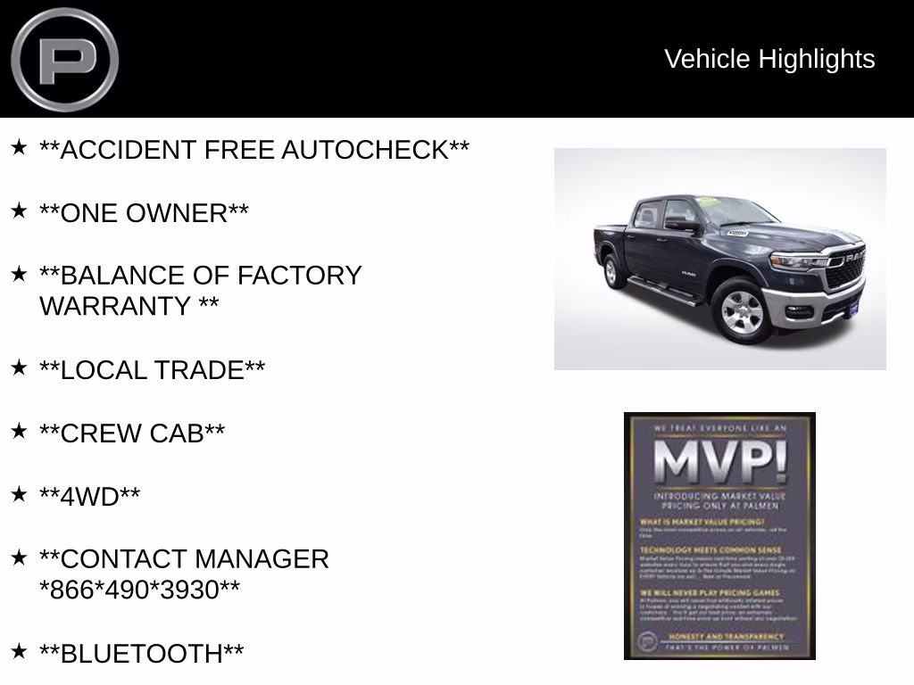 2025 Forged Blue Metallic Ram 1500 Big Horn/Lone Star 4X4 Truck