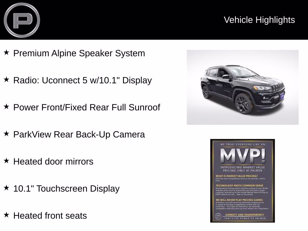 2025 Diamond Black Crystal Pearlcoat Jeep Compass Limited 4X4 SUV