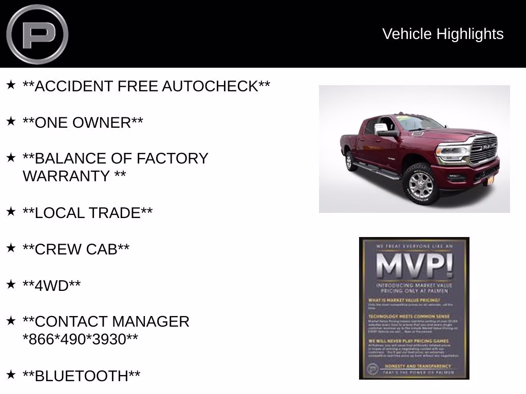 2023 Delmonico Red Pearlcoat Ram 2500 Laramie 4X4 Truck