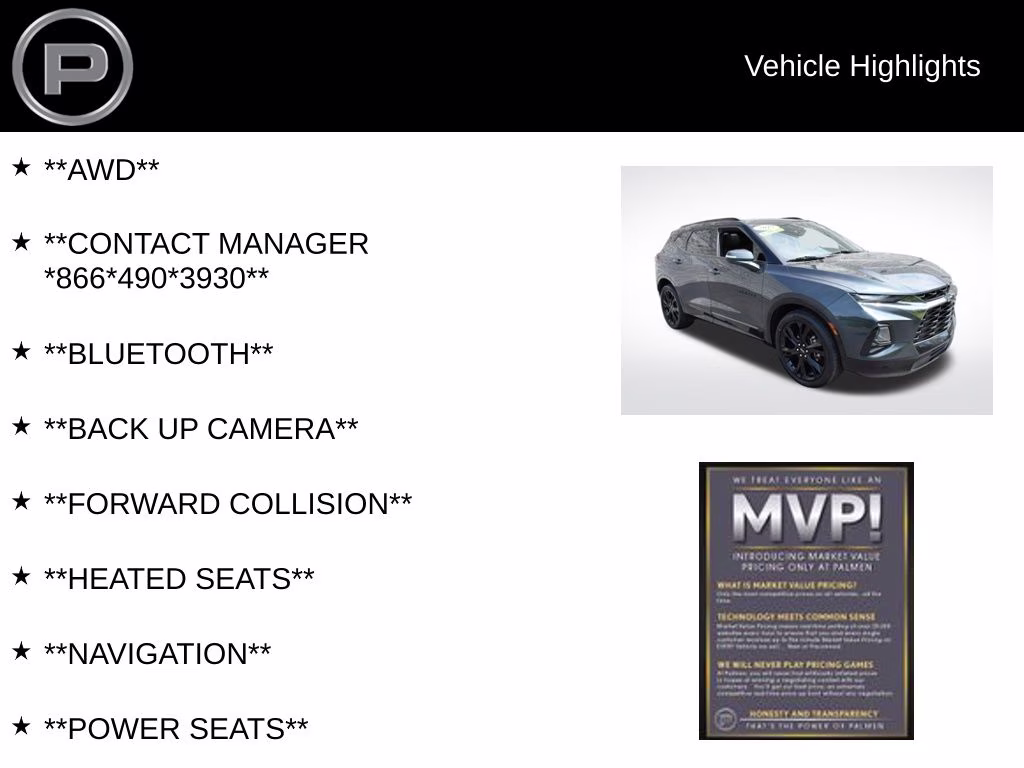 2019 Graphite Metallic Chevrolet Blazer RS AWD SUV