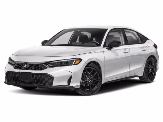 2026 Platinum White Pearl Honda Civic Sport FWD Hatchback