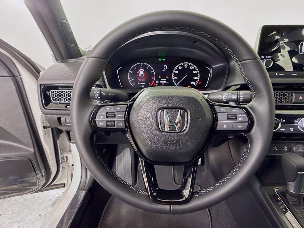 2026 Platinum White Pearl Honda Civic Sport FWD Hatchback