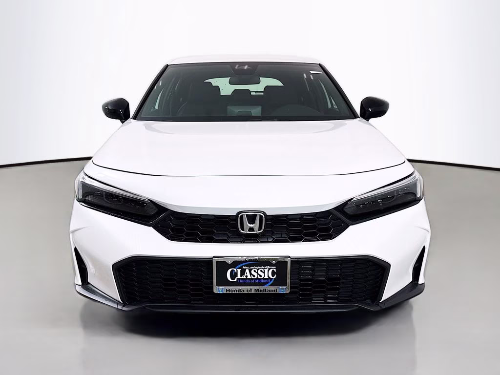 2026 Platinum White Pearl Honda Civic Sport FWD Hatchback