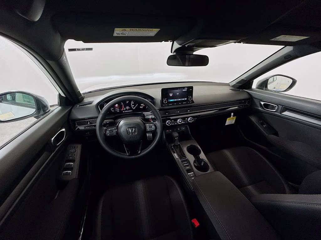 2026 Platinum White Pearl Honda Civic Sport FWD Hatchback