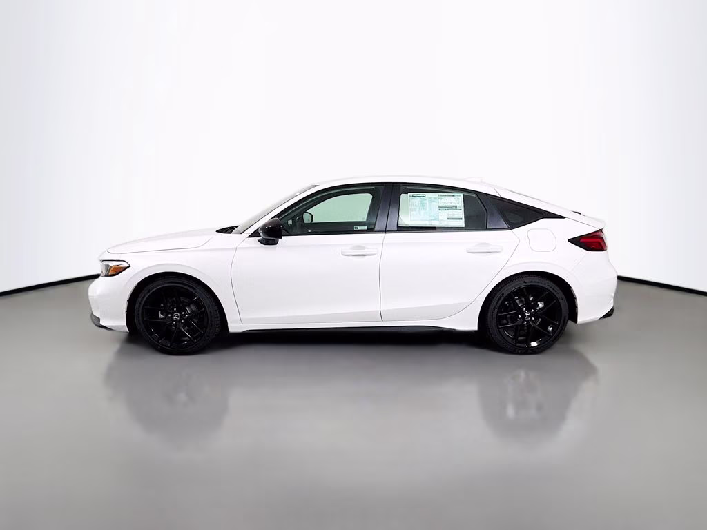 2026 Platinum White Pearl Honda Civic Sport FWD Hatchback