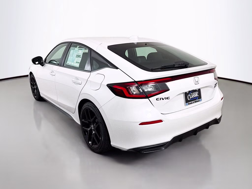 2026 Platinum White Pearl Honda Civic Sport FWD Hatchback