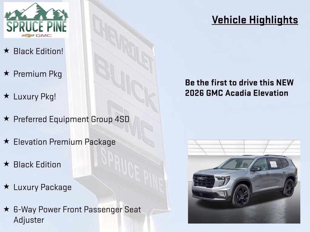2026 Sterling Metallic GMC Acadia Elevation AWD SUV