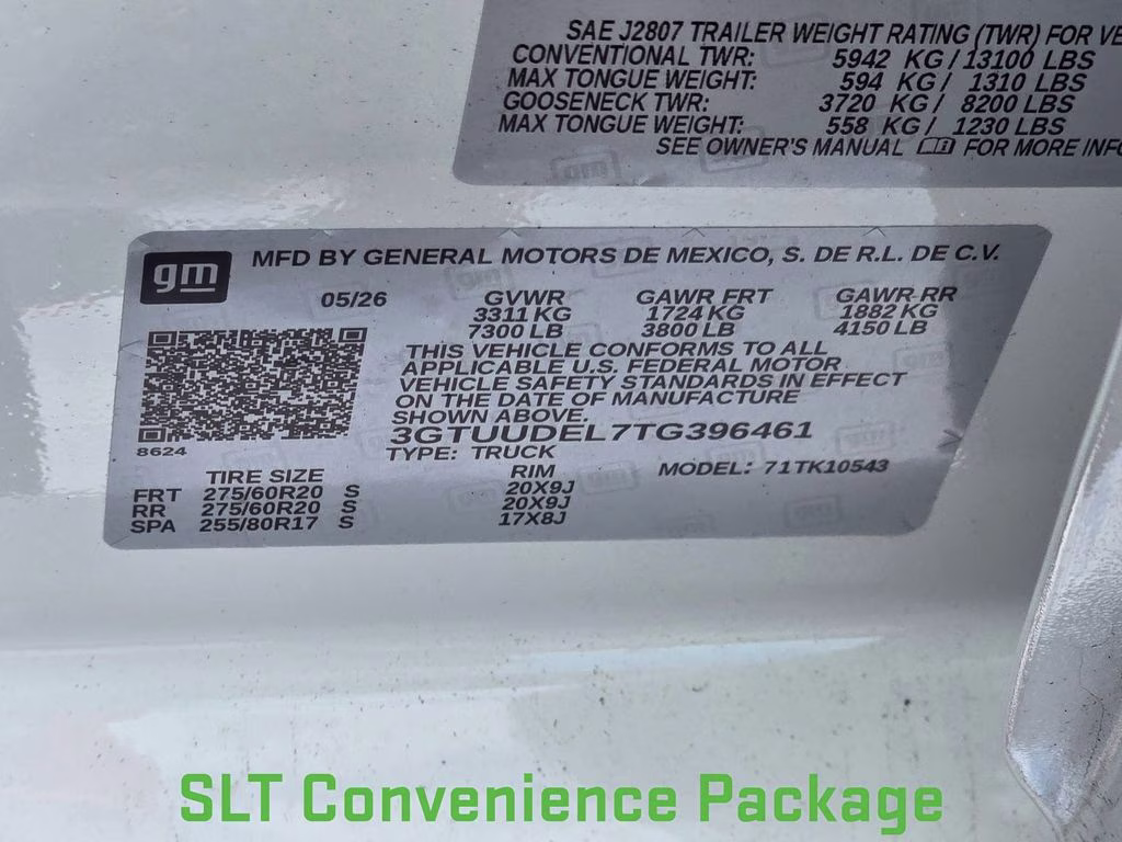 2026 Summit White GMC Sierra 1500 SLT 4X4 Truck