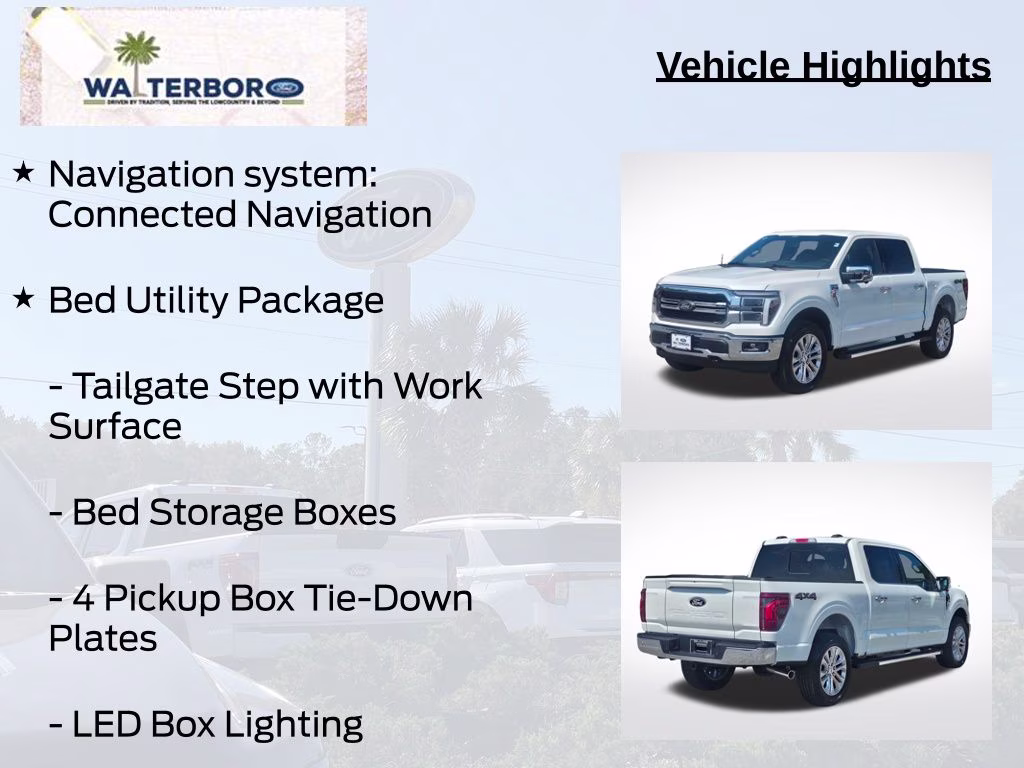2026 Star White Metallic Tri-Coat Ford F-150 Lariat 4X4 Truck