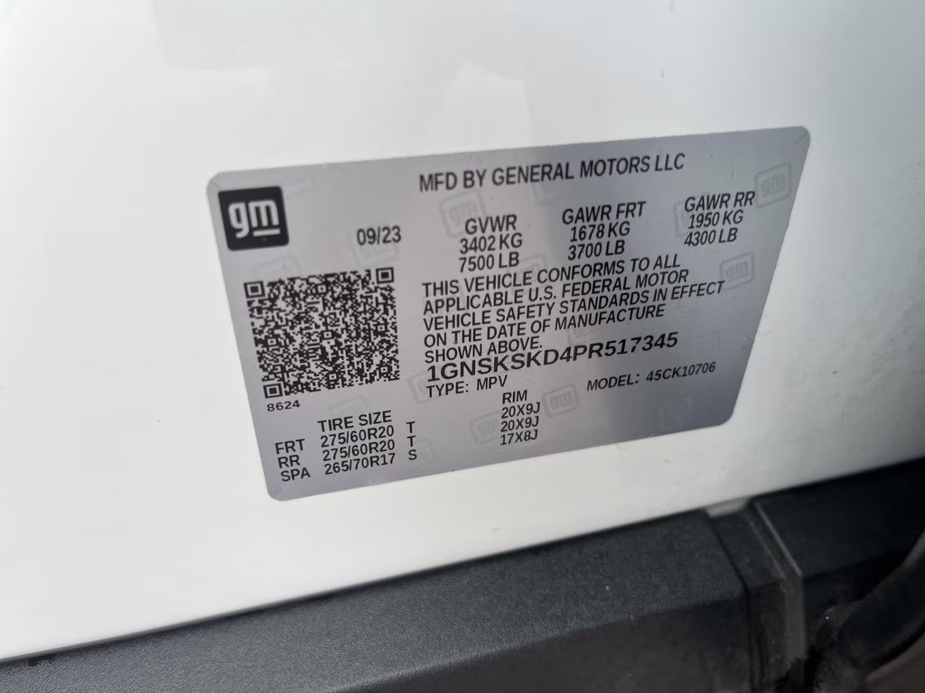 2023 Summit White Chevrolet Tahoe Premier 4X4 SUV