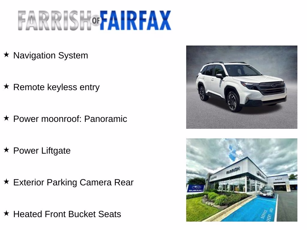 2026 Crystal White Pearl Subaru Forester Premium Hybrid AWD SUV