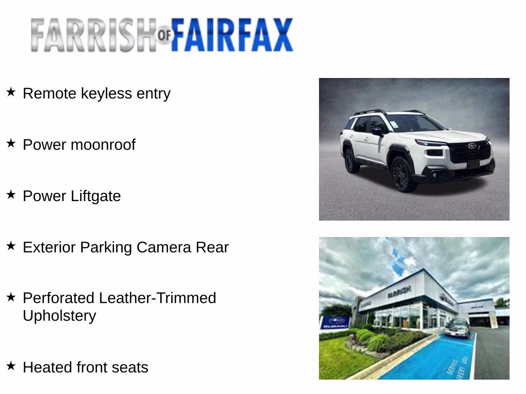 2026 Crystal White Pearl Subaru Outback Limited XT AWD SUV