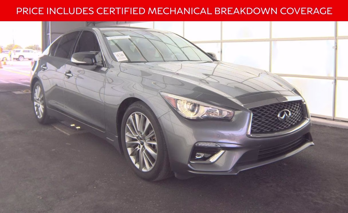 2023 Graphite Shadow INFINITI Q50 LUXE RWD Sedan