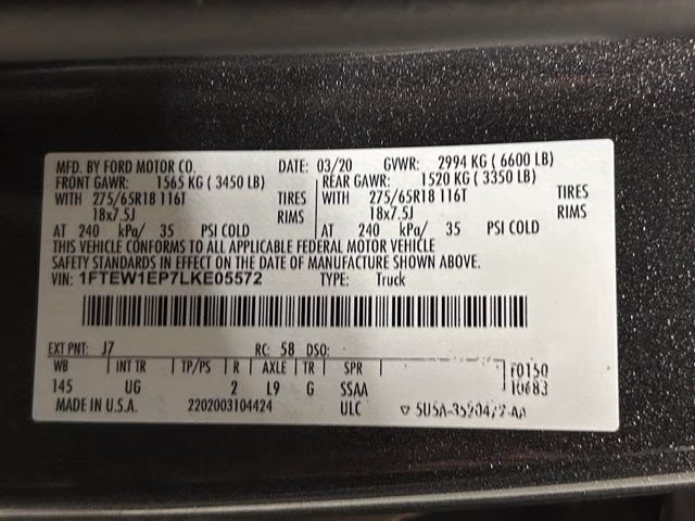 2020 Magnetic Metallic Ford F-150 XLT 4X4 Truck