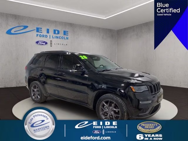 2020 Diamond Black Crystal Pearlcoat Jeep Grand Cherokee Limited X 4X4 SUV