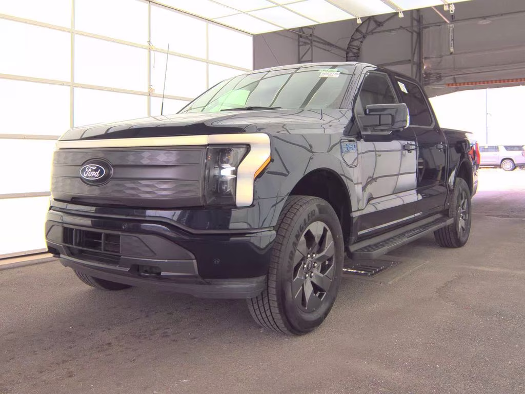 2025 Blue Metallic Ford F-150 Lightning Lariat AWD Truck