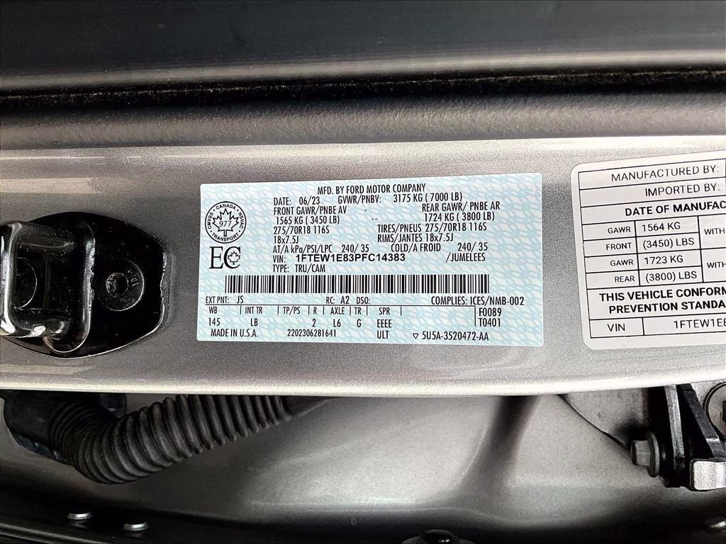 2023 Iconic Silver Metallic Ford F-150 Tremor 4X4 Truck
