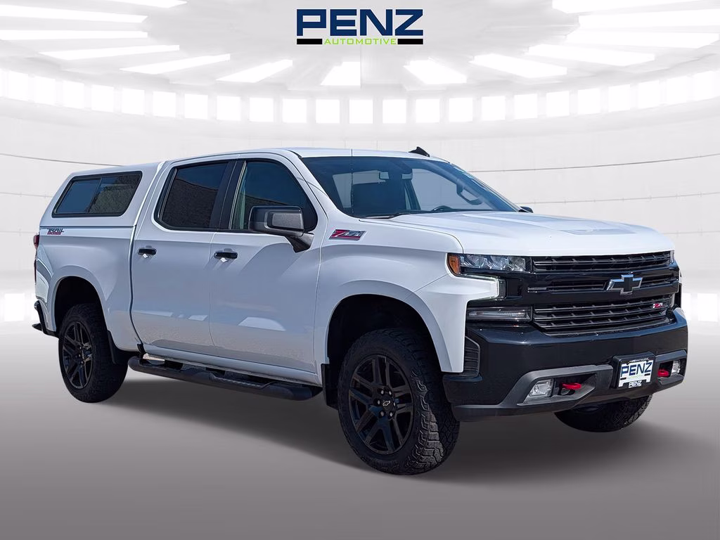 2021 Summit White Chevrolet Silverado 1500 LT Trail Boss 4X4 Truck