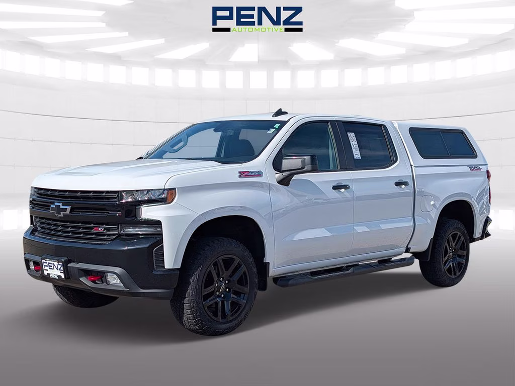 2021 Summit White Chevrolet Silverado 1500 LT Trail Boss 4X4 Truck