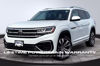 2023 Pure White Volkswagen Atlas 3.6L V6 SEL Premium R-Line AWD SUV