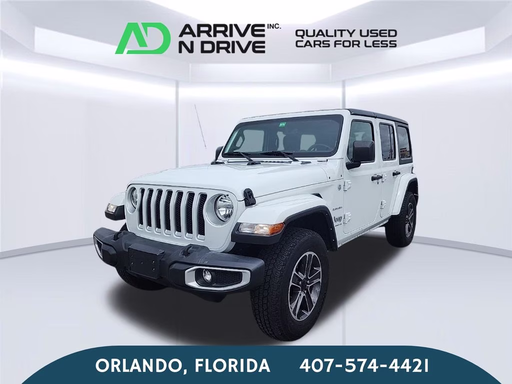 2023 Bright White Clearcoat Jeep Wrangler Sahara 4X4 SUV