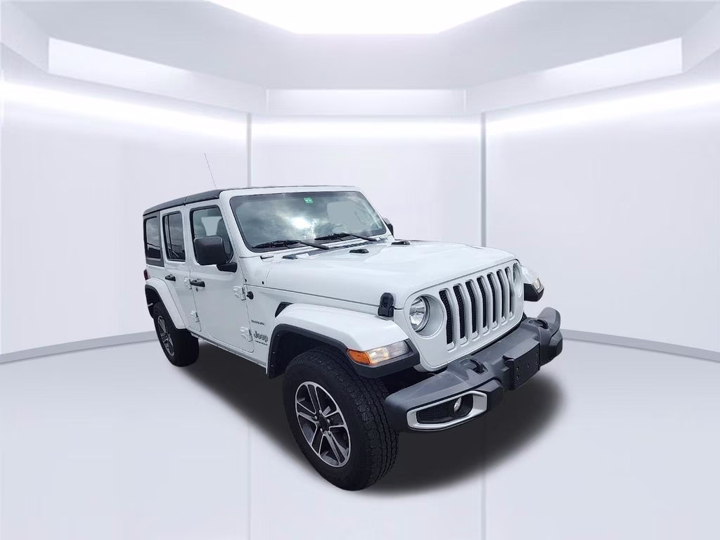 2023 Bright White Clearcoat Jeep Wrangler Sahara 4X4 SUV