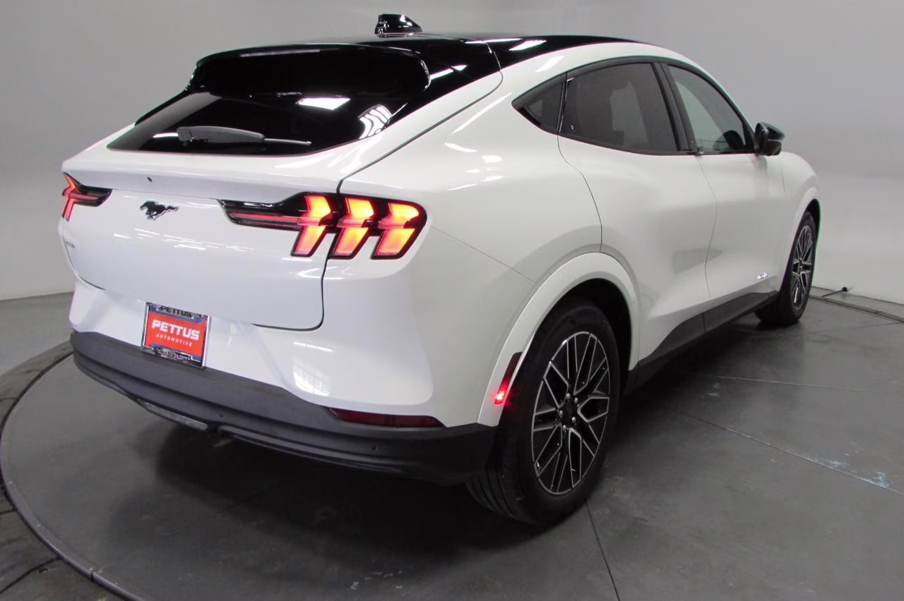 2025 Star White Metallic Tri-Coat Ford Mustang Mach-E Premium AWD SUV