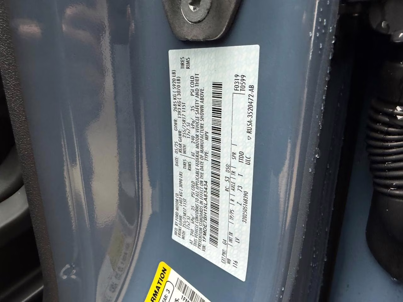 2025 Azure Gray Metallic Tri-Coat Ford Bronco Big Bend 4X4 SUV