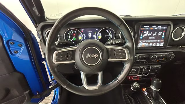 2022 Hydro Blue Pearl Coat Jeep Wrangler Unlimited Rubicon 4xe 4X4 SUV