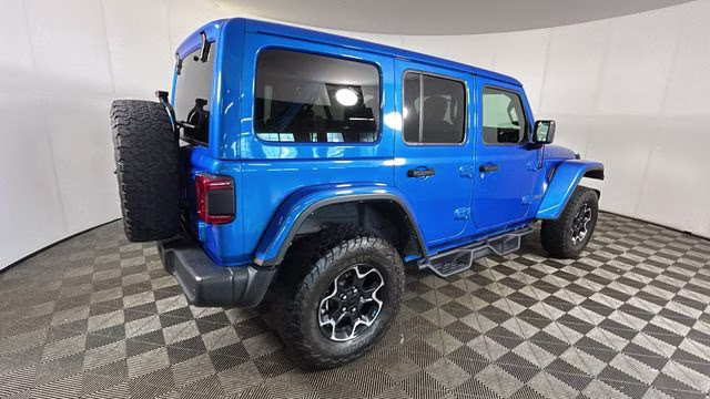 2022 Hydro Blue Pearl Coat Jeep Wrangler Unlimited Rubicon 4xe 4X4 SUV