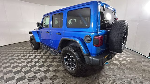 2022 Hydro Blue Pearl Coat Jeep Wrangler Unlimited Rubicon 4xe 4X4 SUV