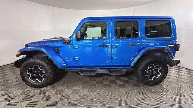 2022 Hydro Blue Pearl Coat Jeep Wrangler Unlimited Rubicon 4xe 4X4 SUV