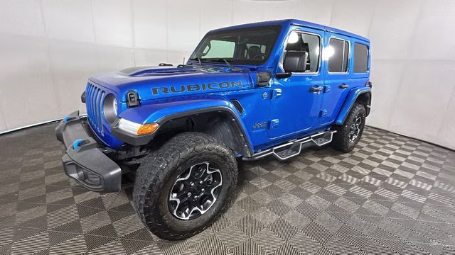 2022 Hydro Blue Pearl Coat Jeep Wrangler Unlimited Rubicon 4xe 4X4 SUV