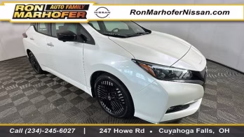 2023 Super Black/Pearl White Nissan LEAF SV Plus FWD Hatchback