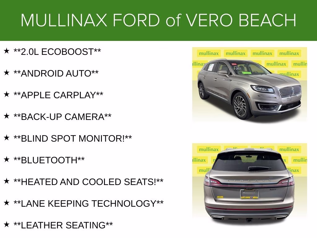 2019 Mocha Lincoln Nautilus Reserve FWD SUV