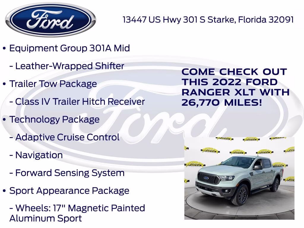 2022 Cactus Ford Ranger XLT RWD Truck