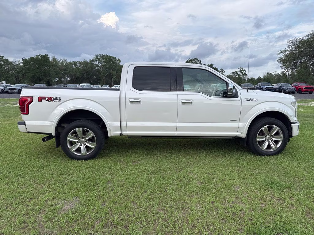 2016 White Platinum Clearcoat Metallic Ford F-150 Platinum 4X4 Truck