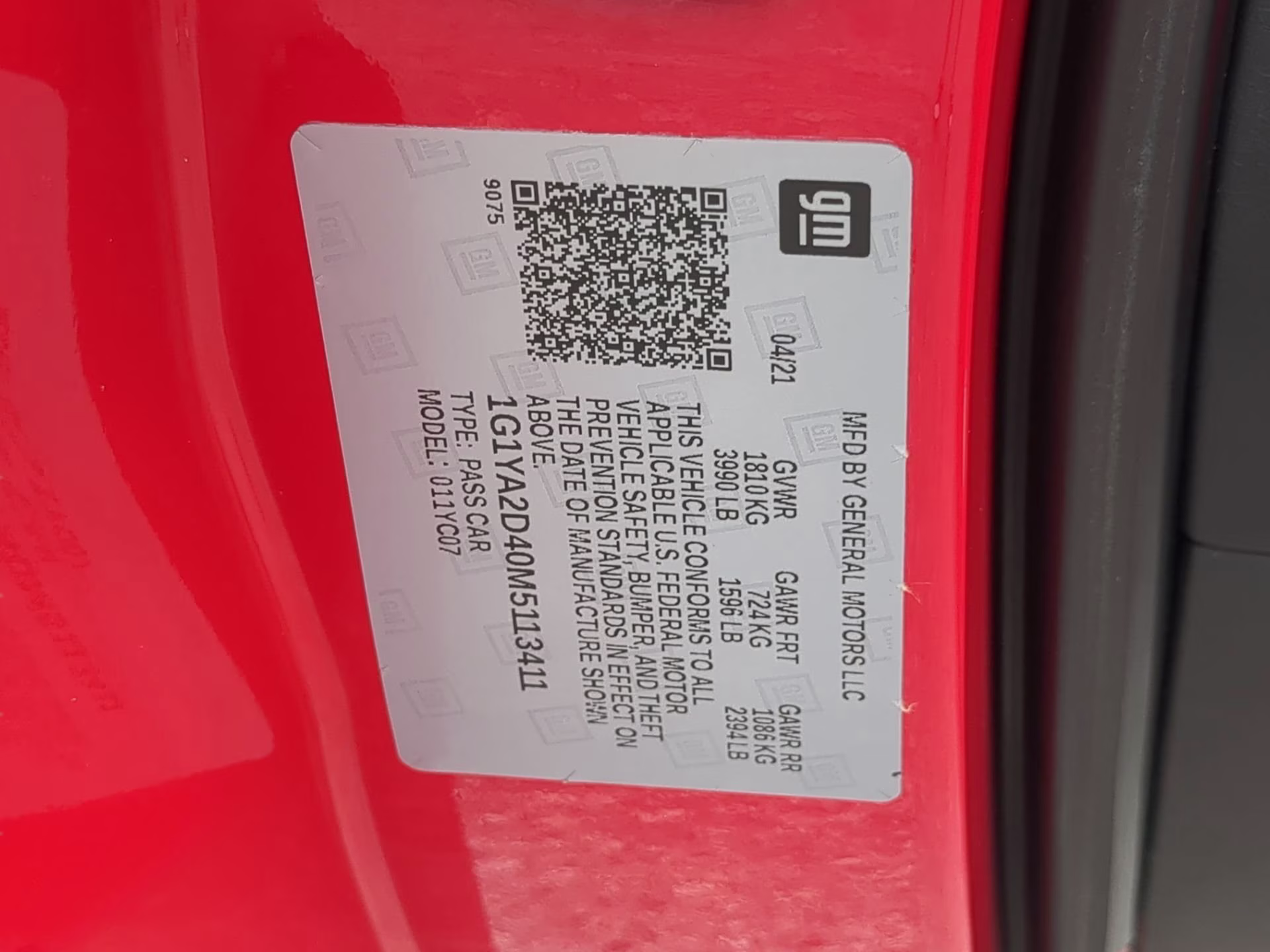 2021 Torch Red Chevrolet Corvette 1LT RWD Coupe
