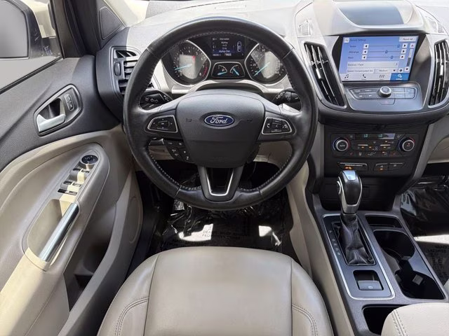 2019 White Platinum Clearcoat Metallic Ford Escape SEL FWD SUV